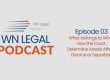 How the court determine assets after divorce