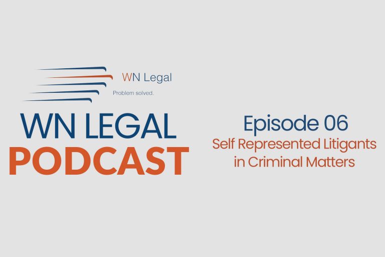 Self Represented Litigants in Criminal Matters