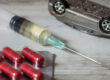 close up, pack of drugs, a shot, flipped toy car